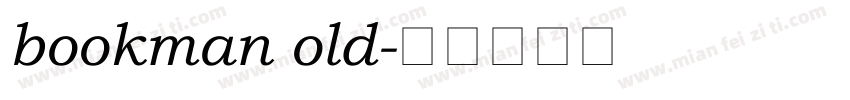 bookman old字体转换